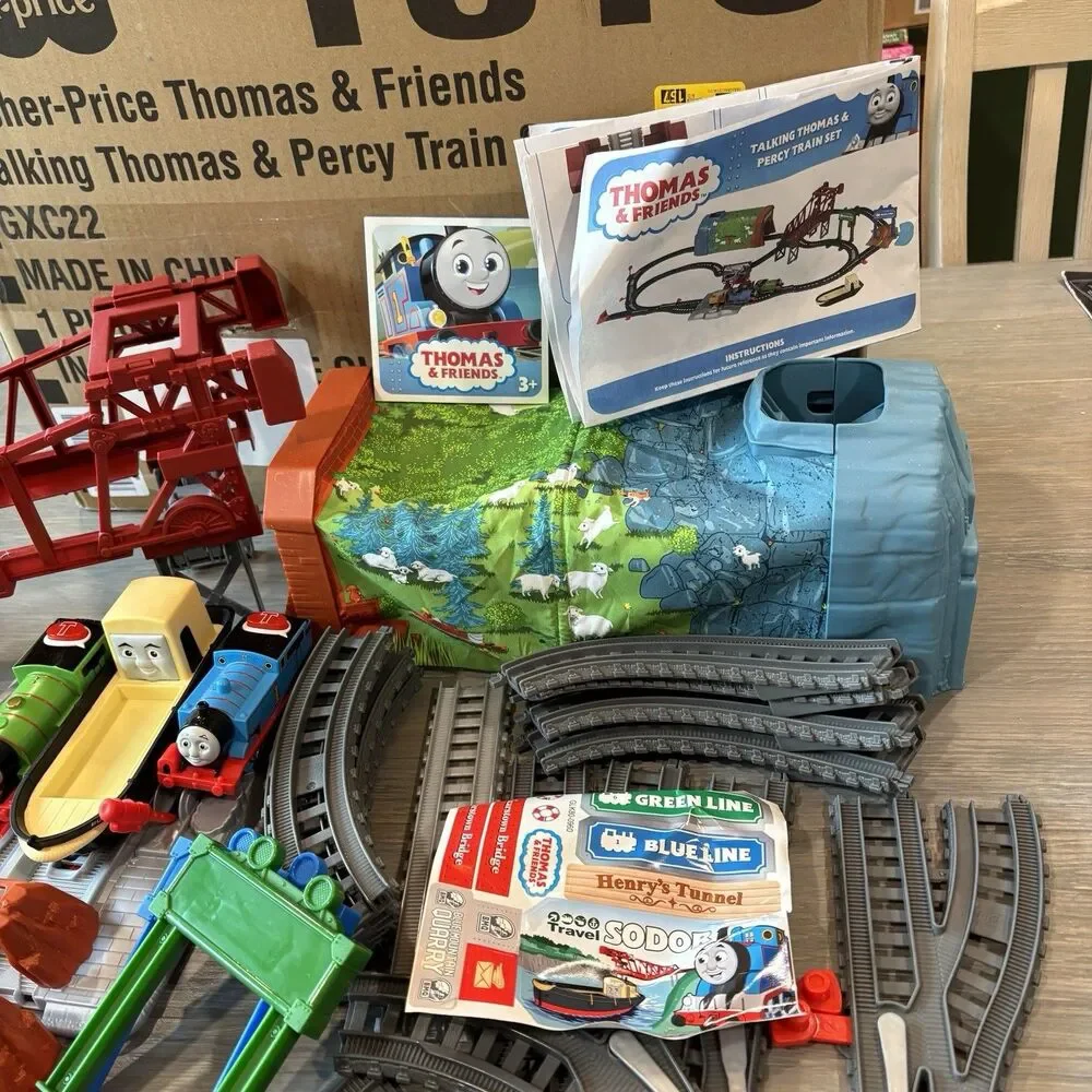 Thomas & Friends Talking Thomas Percy Train Track Fisher Price Tested COMPLETE